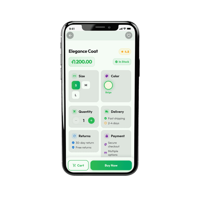 Merchant detail dashboard view